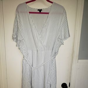 Blue and white dress